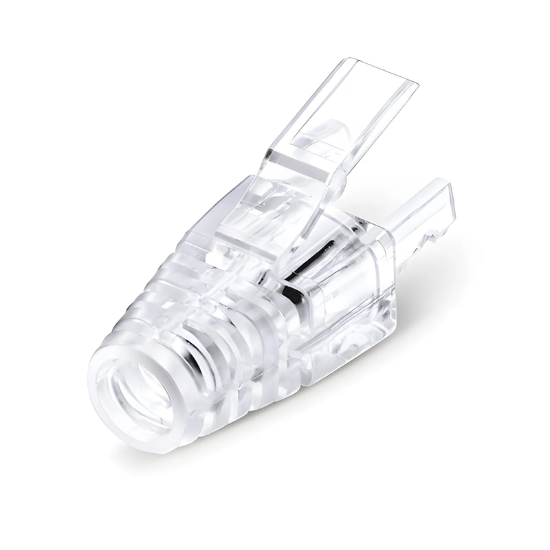 SFPS Cat5e RJ45 Strain Relief Boots, 5.8mm OD for Cat5e UTP 24AWG, F/UTP 26AWG Ethernet Network Cable, Transparent, 50PCS/Pack SFPS