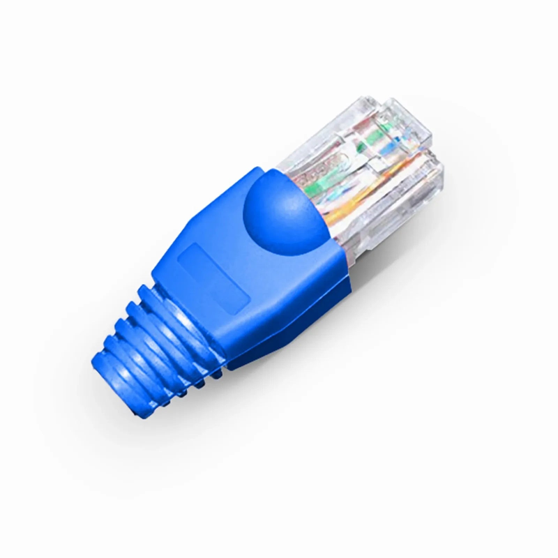 SFPS Cat6 RJ45 Strain Relief Boots, 6.0mm OD for Cat6 UTP 23~24AWG Ethernet Cables, Blue, 50PCS/Pack SFPS