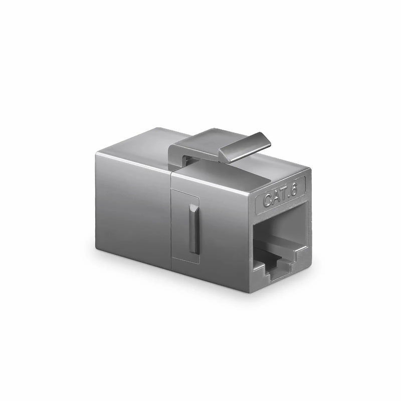 SFPS Cat6 Keystone RJ45 Coupler, Unshielded, Female to Female Insert Inline Coupler - Gray (12pcs/Pack) SFPS