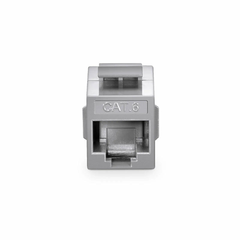 SFPS Cat6 Keystone RJ45 Coupler, Unshielded, Female to Female Insert Inline Coupler - Gray (12pcs/Pack) SFPS
