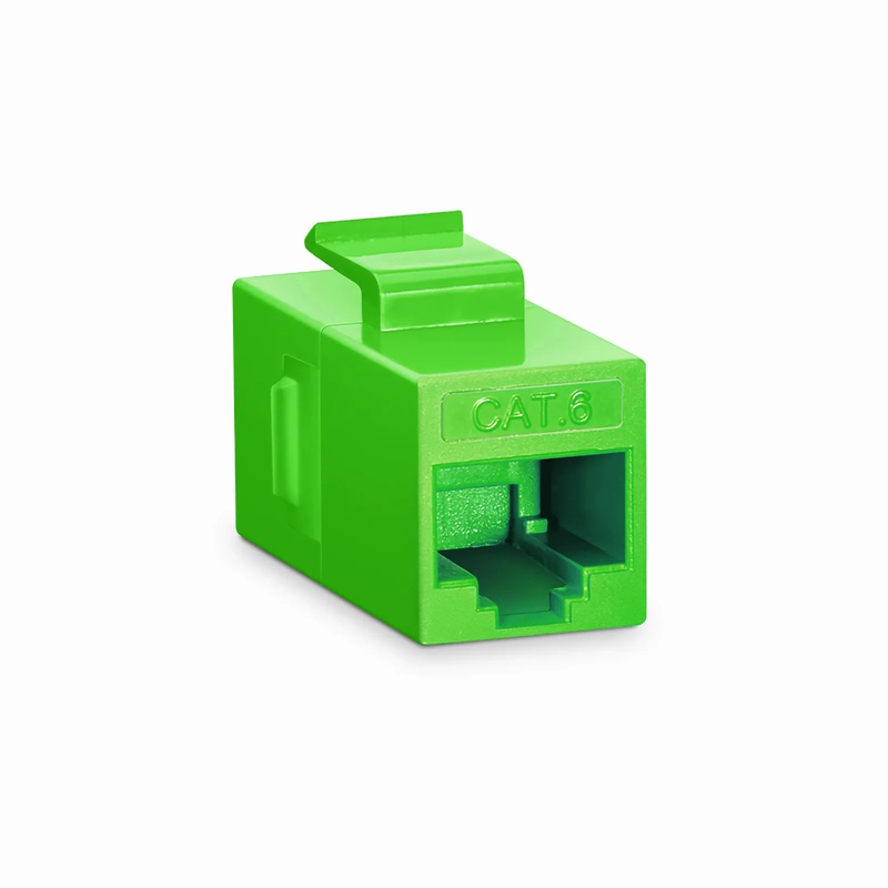 SFPS Cat6 Keystone RJ45 Coupler, Unshielded, Female to Female Insert Inline Coupler - Green (12pcs/pack) SFPS