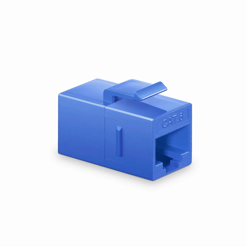 SFPS Cat6 Keystone RJ45 Coupler, Unshielded, Female to Female Insert Inline Coupler - Blue (12pcs/Pack) SFPS