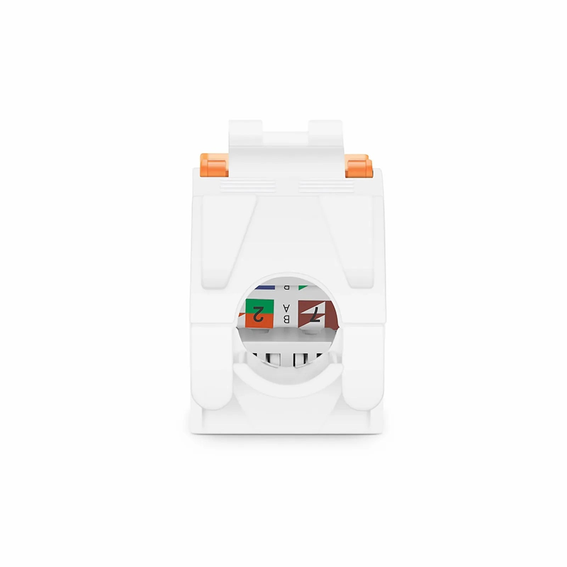 SFPS Cat6 RJ45 (8P8C) Unshielded Toolless Keystone Jack Module, Orange (10 pcs/Pack) SFPS