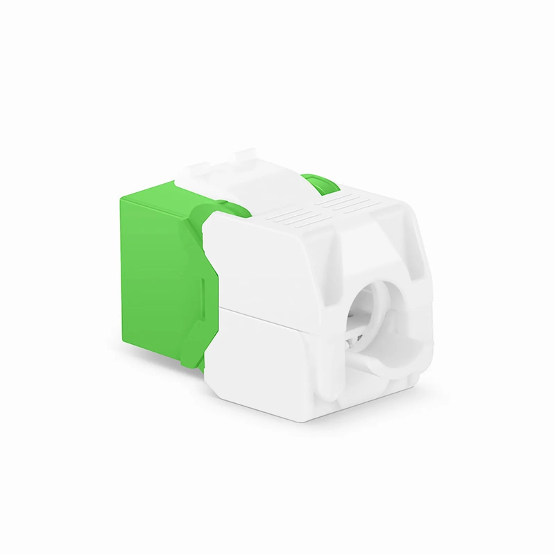 SFPS Cat6 RJ45 (8P8C) Unshielded Toolless Keystone Jack Module, Green (10 pcs/Pack) SFPS