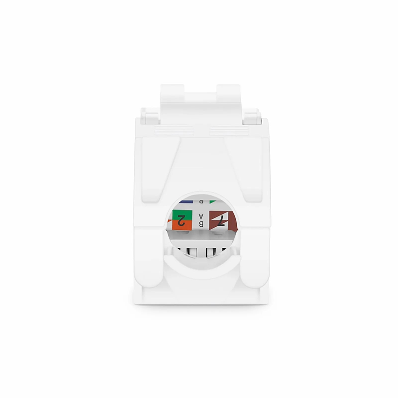SFPS Cat6 RJ45 (8P8C) Unshielded Toolless Keystone Jack Module, White (10 pcs/Pack) SFPS