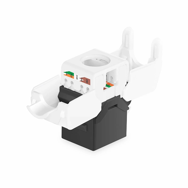 SFPS Cat6 RJ45 (8P8C) Unshielded Toolless Keystone Jack Module, Black (10 pcs/Pack) SFPS
