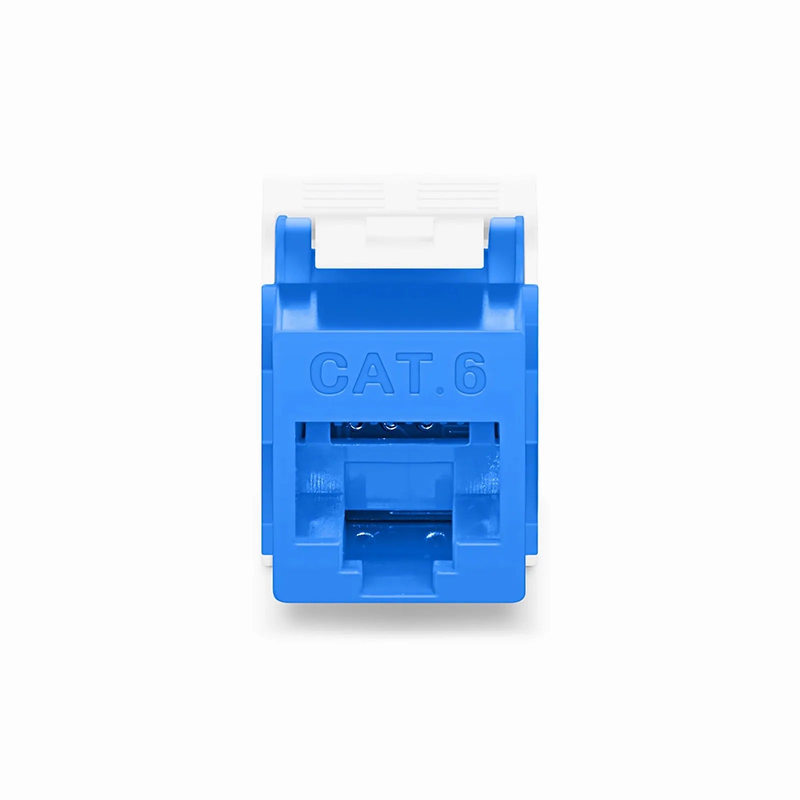 SFPS Cat6 RJ45 (8P8C) Unshielded Toolless Keystone Jack Module, Blue (10 pcs/Pack) SFPS