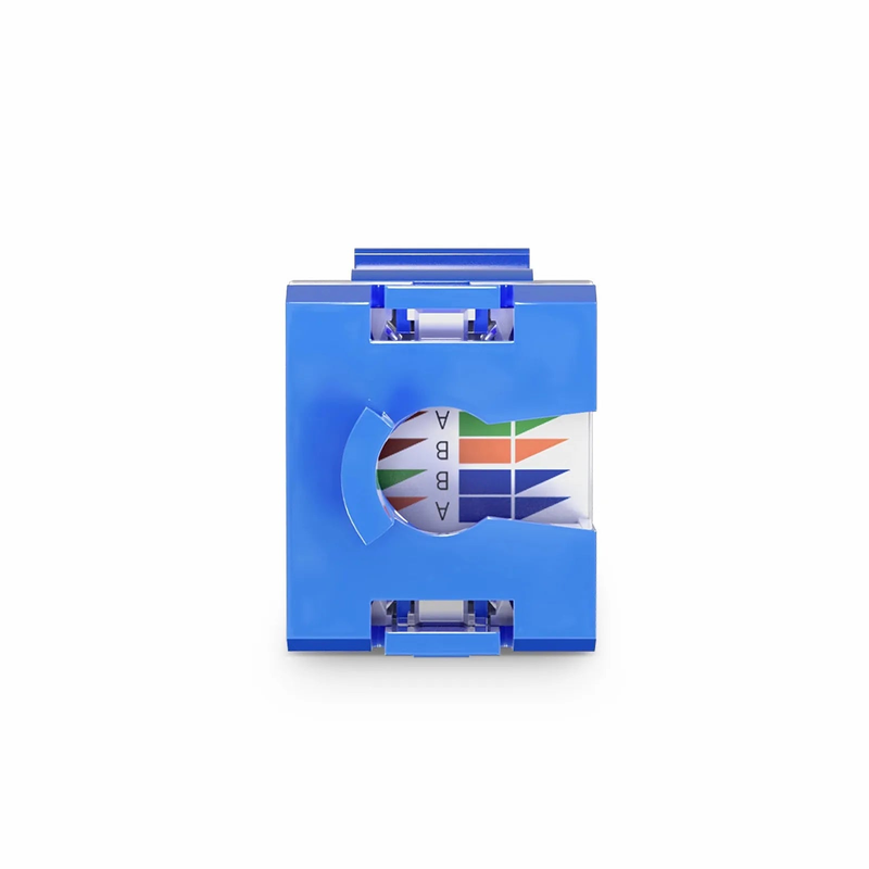 SFPS Cat6a RJ45 (8P8C) Unshielded Punch Down Keystone Jack Module, Blue (10 pcs/Pack) SFPS