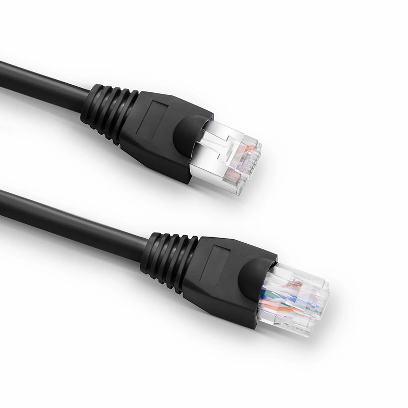 SFPS Cat5e/Cat6 RJ45 Strain Relief Boots, 5.5mm OD for Cat5e UTP 24AWG, Cat5e & Cat6 F/UTP 26AWG Ethernet Network Cable, Black, 50PCS/Pack SFPS