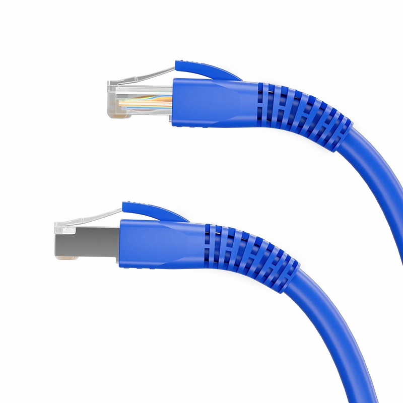 SFPS DIY RJ45 Strain Relief Boots, 5.5-7.5 mm OD for Cat5e/Cat6/Cat6a/Cat7/Cat8 Ethernet Cables, Blue, 50PCS/Pack SFPS