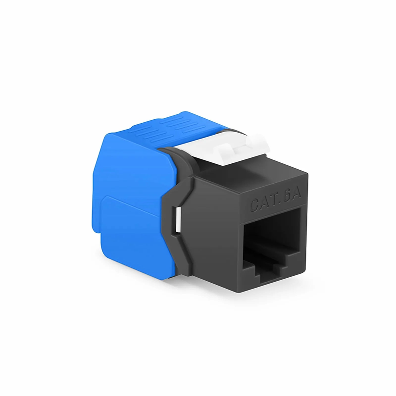 SFPS Cat6a RJ45 (8P8C) Unshielded Toolless Keystone Jack Module, Black (10 pcs/Pack) SFPS