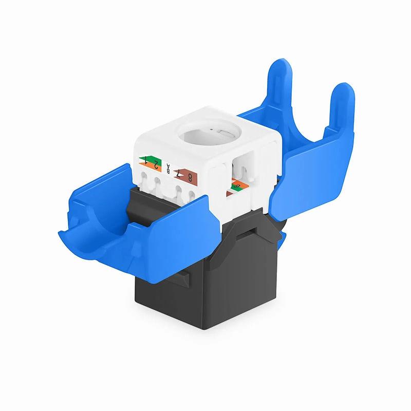 SFPS Cat6a RJ45 (8P8C) Unshielded Toolless Keystone Jack Module, Black (10 pcs/Pack) SFPS
