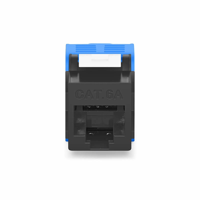 SFPS Cat6a RJ45 (8P8C) Unshielded Toolless Keystone Jack Module, Black (10 pcs/Pack) SFPS