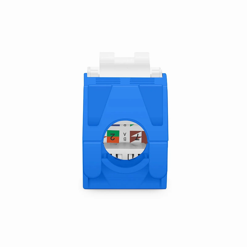 SFPS Cat6a RJ45 (8P8C) Unshielded Toolless Keystone Jack Module, White (10 pcs/Pack) SFPS