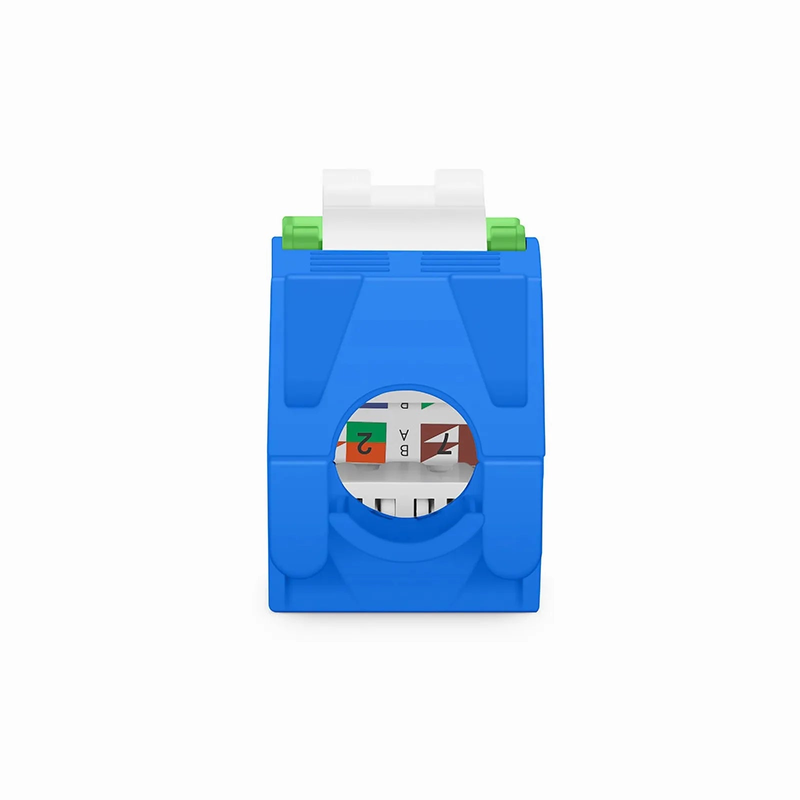 SFPS Cat6a RJ45 (8P8C) Unshielded Toolless Keystone Jack Module, Green (10 pcs/Pack) SFPS