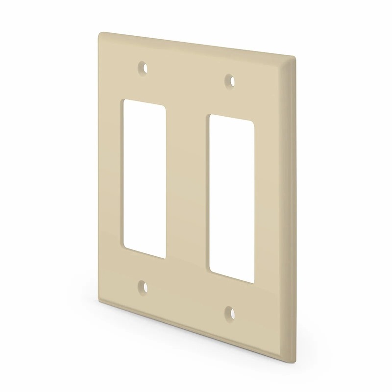 SFPS Dual Gang FFSystem Screwless Faceplate Frame, White, 4.87"x4.94" SFPS