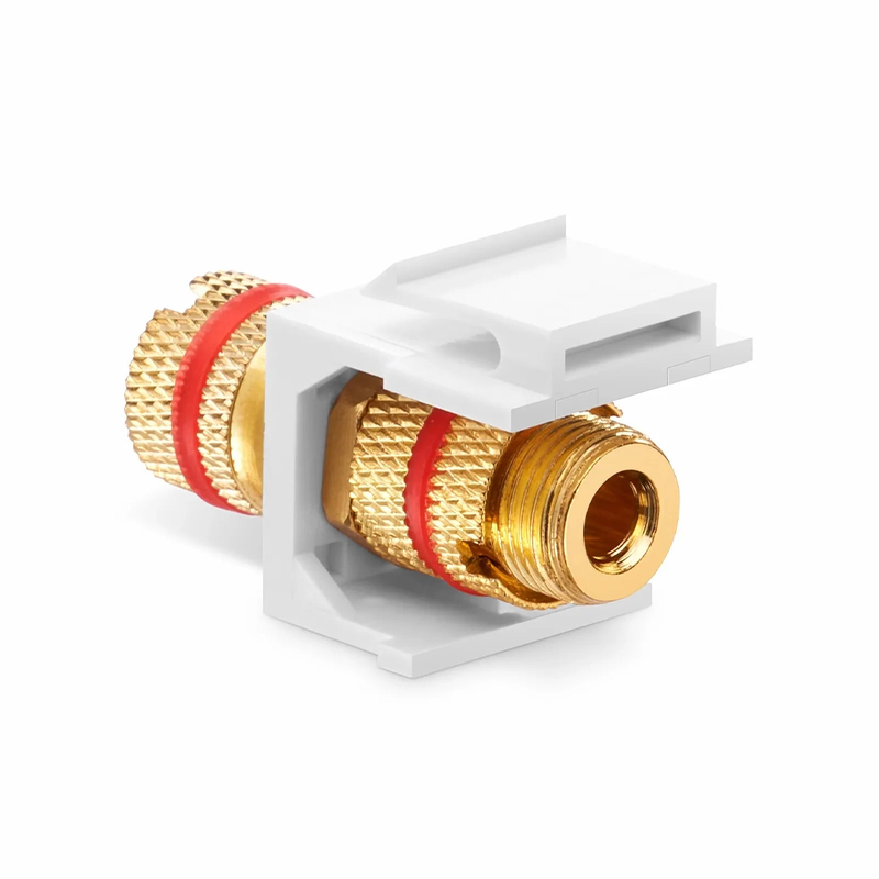 SFPS Binding Post SyncEase Coupler, Red Stripe, White Housing SFPS
