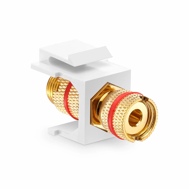 SFPS Binding Post SyncEase Coupler, Red Stripe, White Housing SFPS