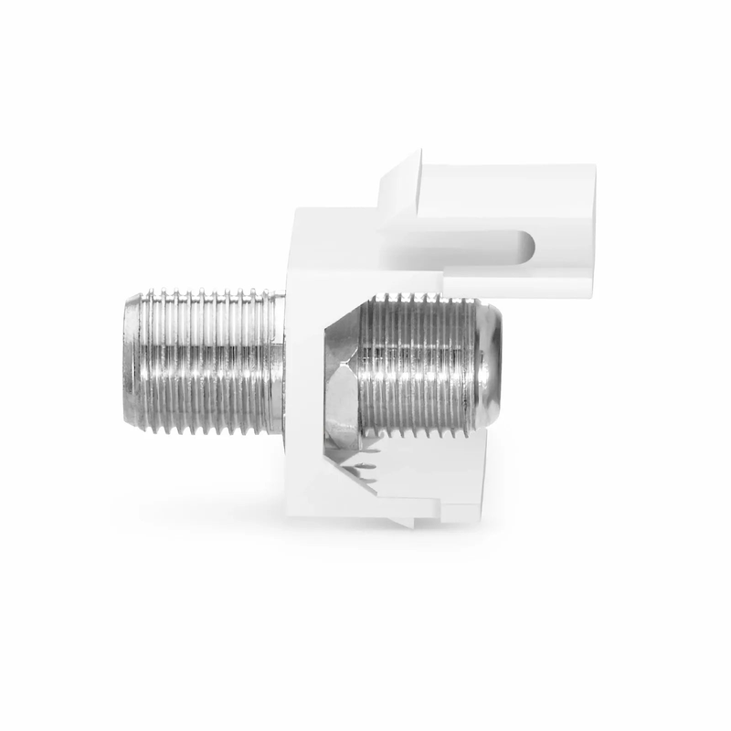 SFPS Feedthrough SyncEase F-Connector, Nickel-Plated, White Housing SFPS