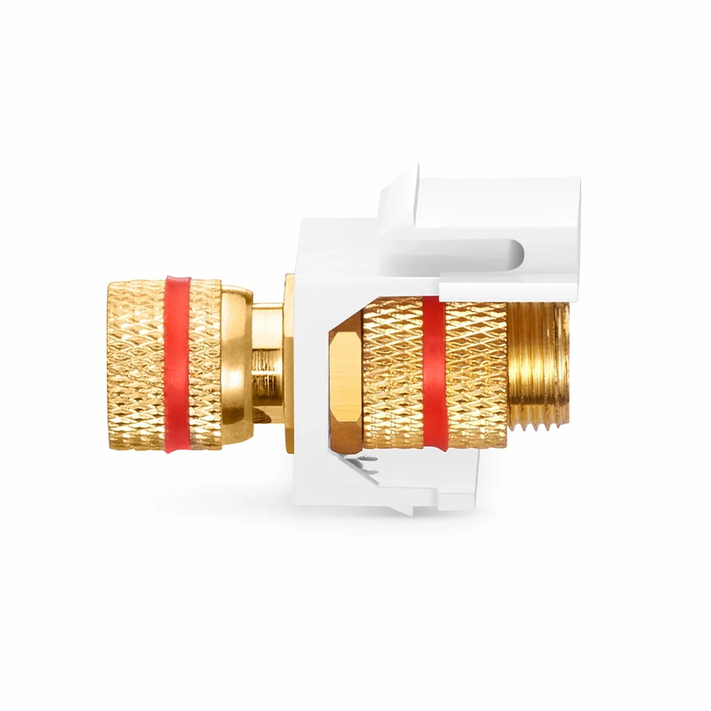 SFPS Binding Post SyncEase Coupler, Red Stripe, White Housing SFPS