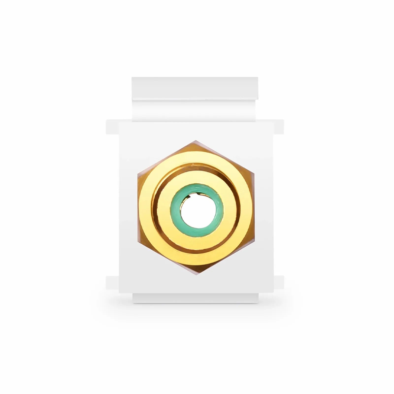 SFPS RCA Feedthrough SyncEase Connector, Gold-Plated, White Housing SFPS