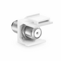 SFPS Feedthrough SyncEase F-Connector, Nickel-Plated, White Housing SFPS