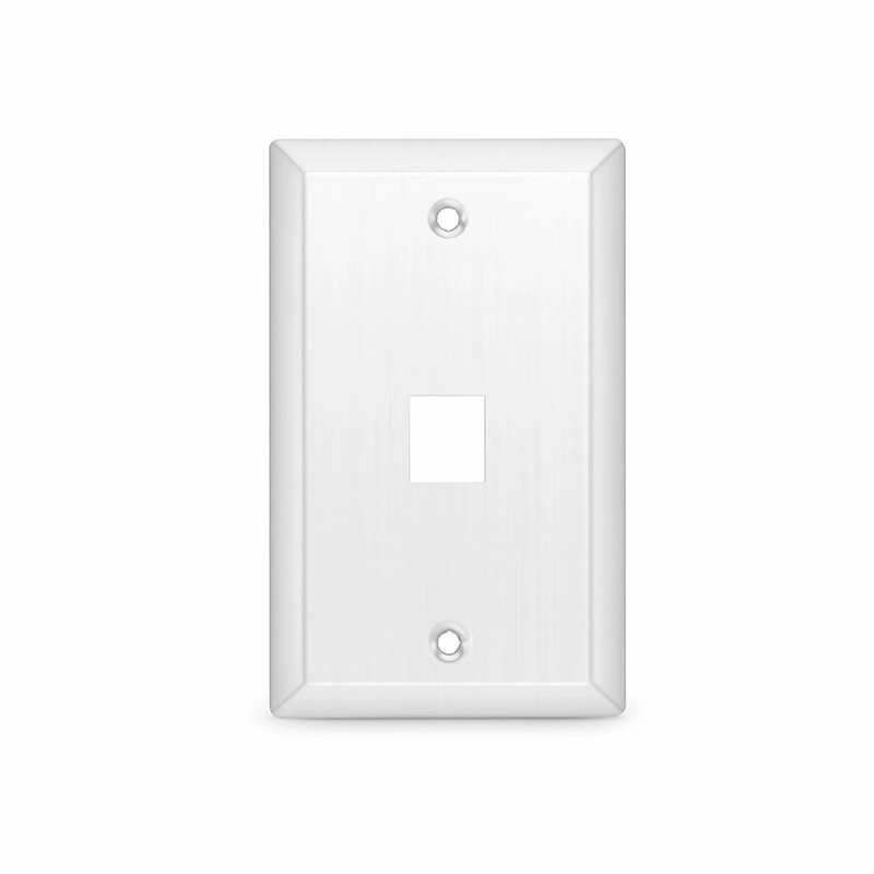 SFPS SyncEase Stainless Steel One Port Keystone Single Gang Wall Plate SFPS
