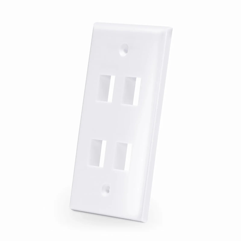 SFPS Four Ports Keystone Single Gang Wall Plate SFPS