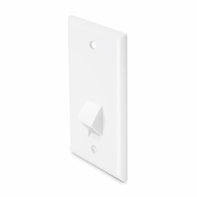 SFPS SyncEase One Port Keystone Single Gang Wall Plate, White SFPS