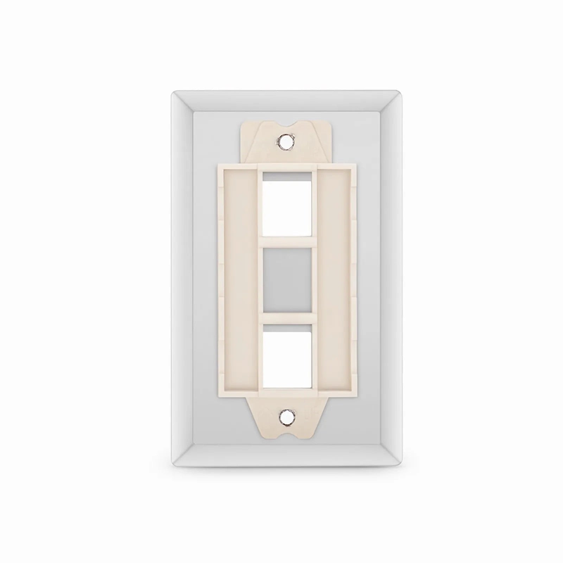 SFPS SyncEase Stainless Steel Two Port Keystone Single Gang Wall Plate SFPS