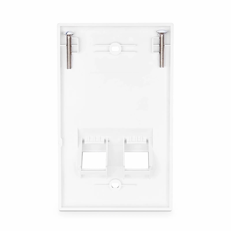 SFPS SyncEase Two Port Keystone Single Gang Wall Plate, White SFPS