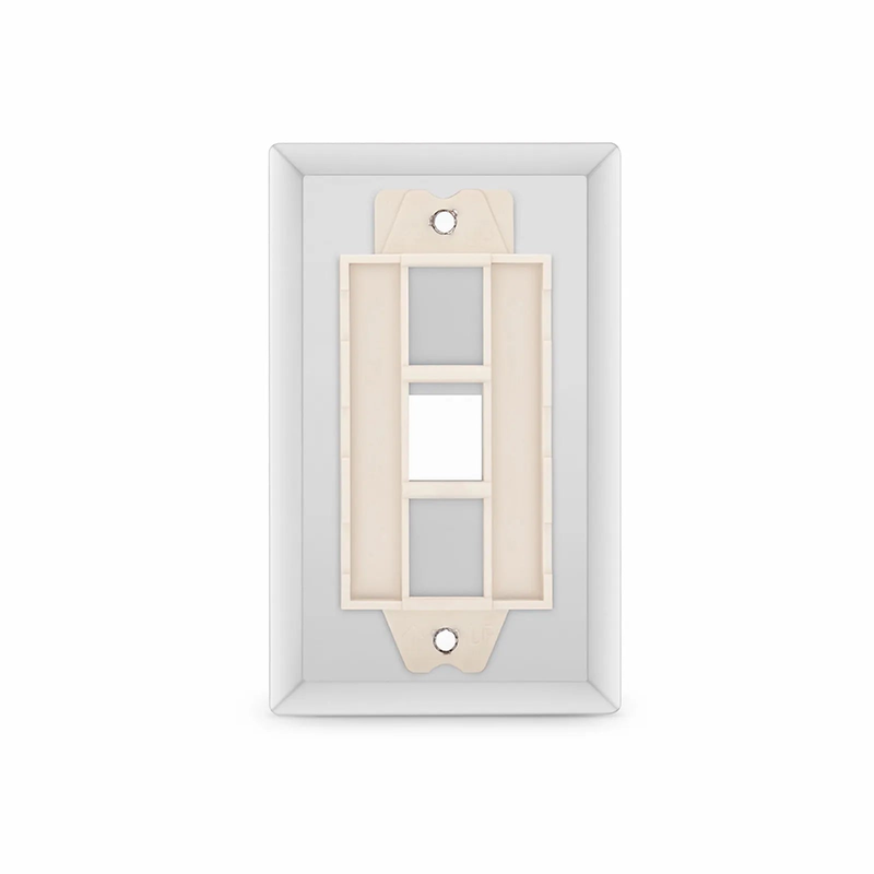 SFPS SyncEase Stainless Steel One Port Keystone Single Gang Wall Plate SFPS