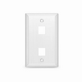 SFPS SyncEase Stainless Steel Two Port Keystone Single Gang Wall Plate SFPS