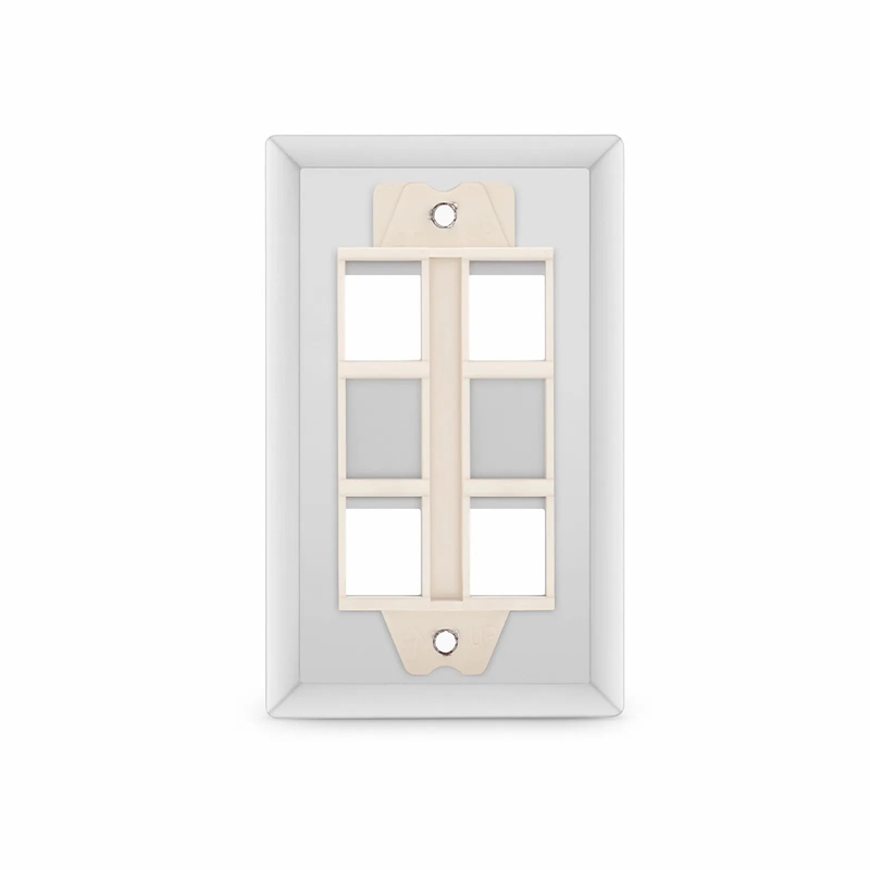 SFPS SyncEase Stainless Steel Four Port Keystone Single Gang Wall Plate SFPS