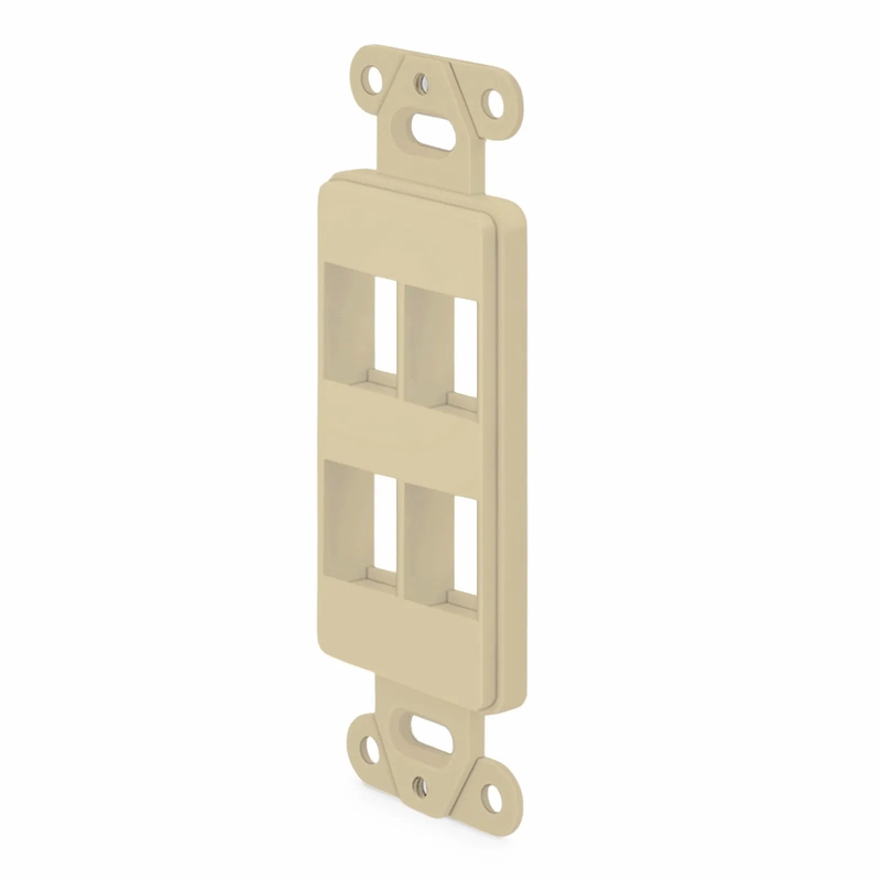 SFPS SyncEaseFFSystem Faceplate Frame Keystone Insert, 4 Ports, Ivory, 4.09'' x 1.4'' SFPS