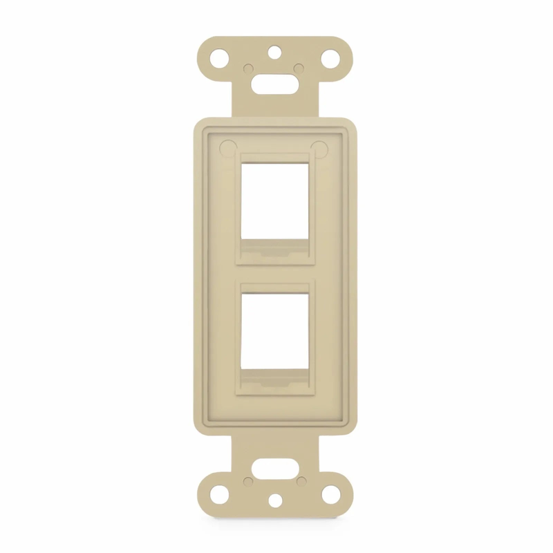 SFPS SyncEaseFFSystem Faceplate Frame Keystone Insert, 2 Ports, Ivory, 4.09'' x 1.4'' SFPS