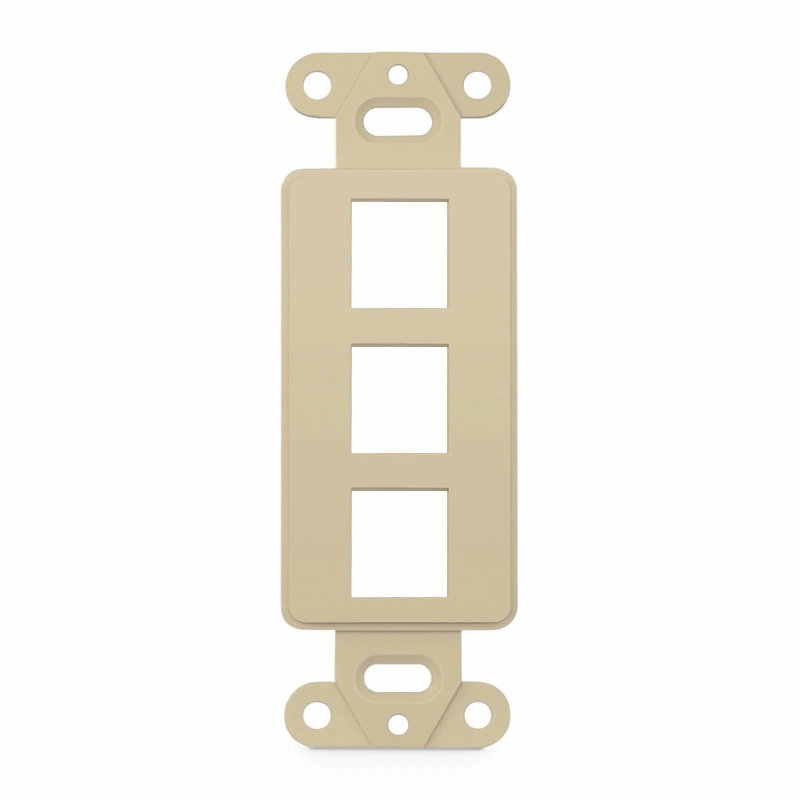 SFPS SyncEaseFFSystem Faceplate Frame Keystone Insert, 3 Ports, Ivory, 4.09'' x 1.4'' SFPS