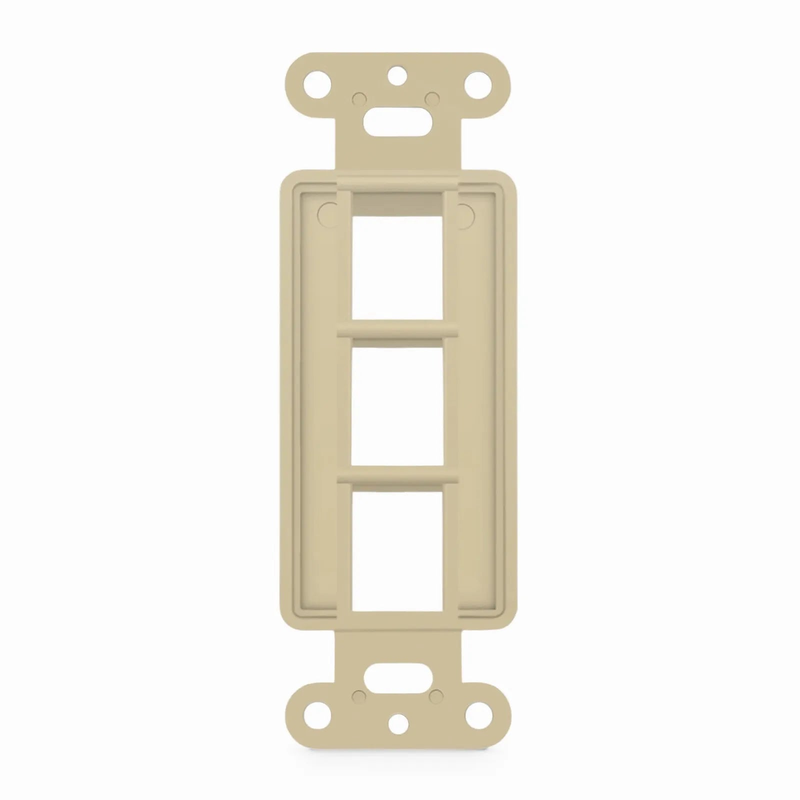 SFPS SyncEaseFFSystem Faceplate Frame Keystone Insert, 3 Ports, Ivory, 4.09'' x 1.4'' SFPS