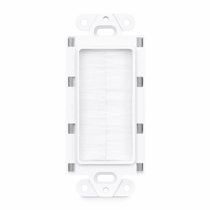 SFPS Faceplate Frame Keystone Insert, Brush, White, 4.09'' x 1.79'' SFPS