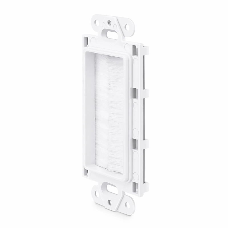 SFPS Faceplate Frame Keystone Insert, Brush, White, 4.09'' x 1.79'' SFPS