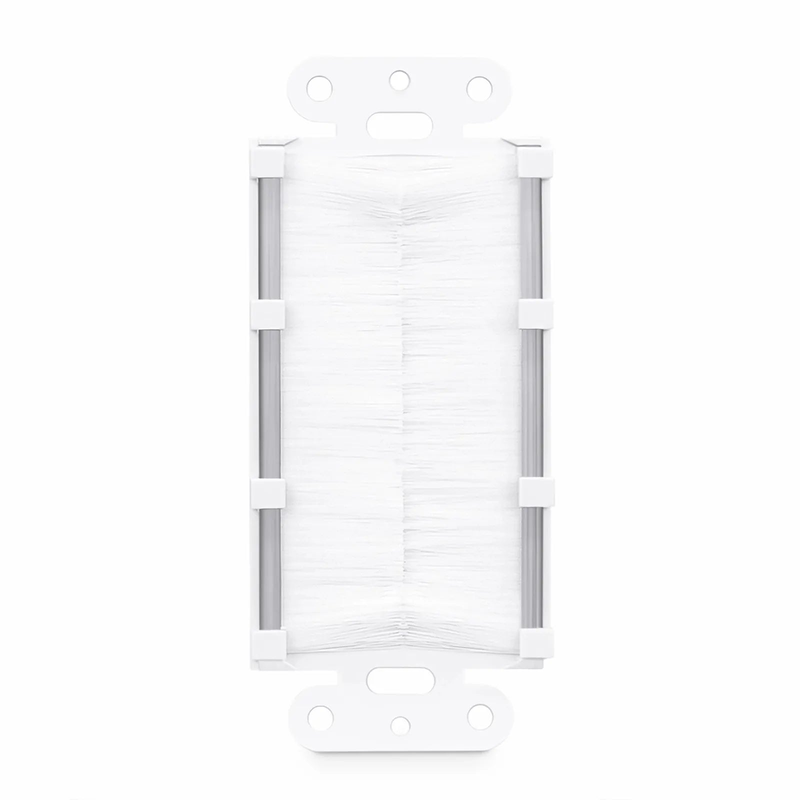 SFPS Faceplate Frame Keystone Insert, Brush, White, 4.09'' x 1.79'' SFPS
