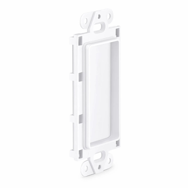 SFPS Faceplate Frame Keystone Insert, Brush, White, 4.09'' x 1.79'' SFPS