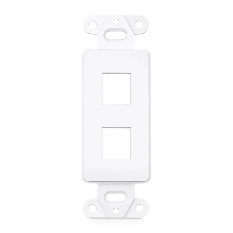 SFPS Faceplate Frame Keystone Insert, 2 Ports, White, 4.09'' x 1.40'' SFPS
