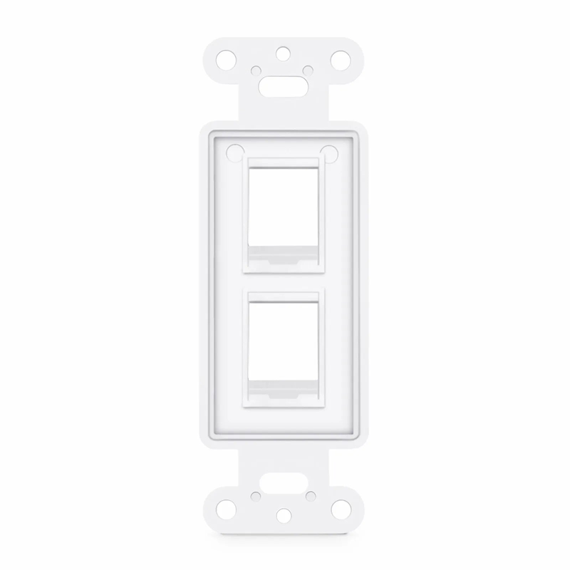 SFPS Faceplate Frame Keystone Insert, 2 Ports, White, 4.09'' x 1.40'' SFPS