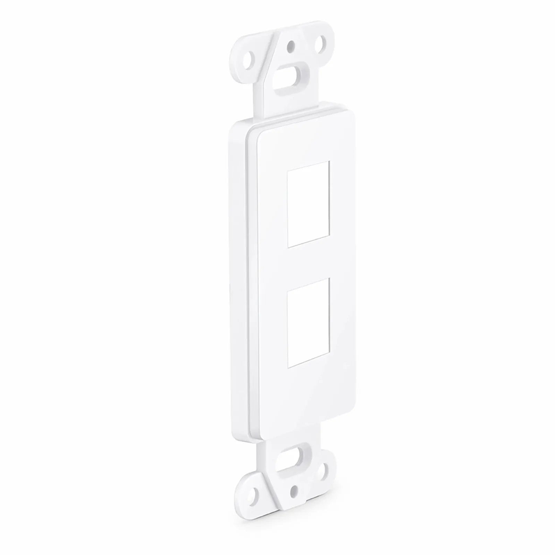 SFPS Faceplate Frame Keystone Insert, 2 Ports, White, 4.09'' x 1.40'' SFPS