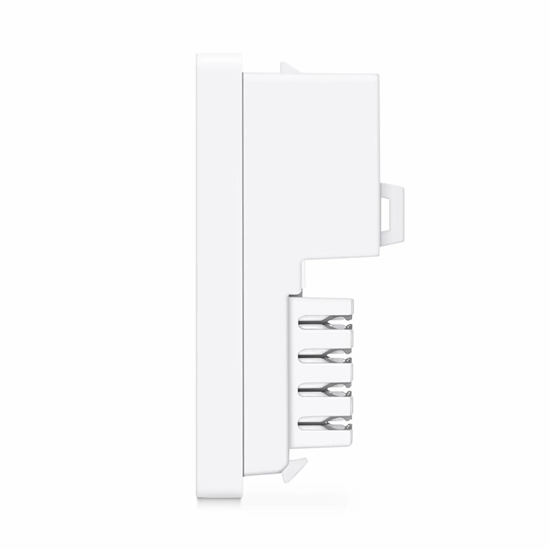 SFPS British-Style Cat6 Shuttered Faceplate Frame Insert, Label Pockets, Flat, 1 Port, White, 1.97'' x 0.98'' SFPS