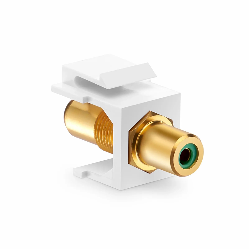 SFPS RCA Feedthrough SyncEase Connector, Gold-Plated, White Housing SFPS