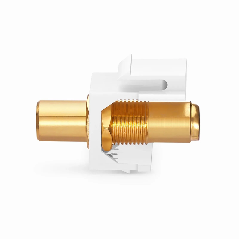 SFPS RCA Feedthrough SyncEase Connector, Gold-Plated, White Housing SFPS
