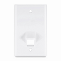 SFPS SyncEase One Port Keystone Single Gang Wall Plate, White SFPS