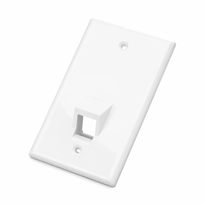 SFPS SyncEase One Port Keystone Single Gang Wall Plate, White SFPS